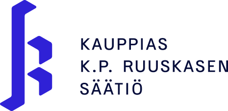 Kauppias K.P. Ruuskasen säätiö logo. Linkki vie säätiön kotisivulle